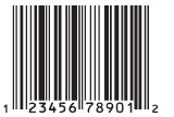 An example UPC-A barcode is shown here, and are common on custom plastic gift cards.